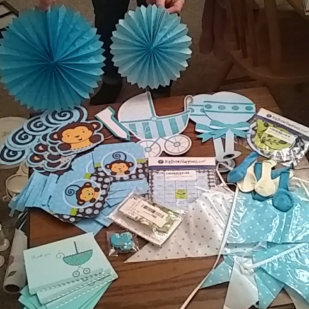 Nwt Baby Shower Monkey or Jungle Theme